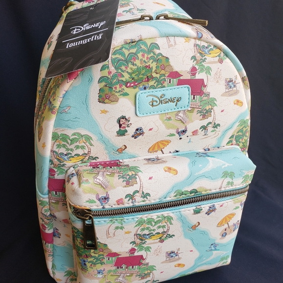 Loungefly Handbags - NWT Loungefly Lilo & Stitch Island Map Backpack